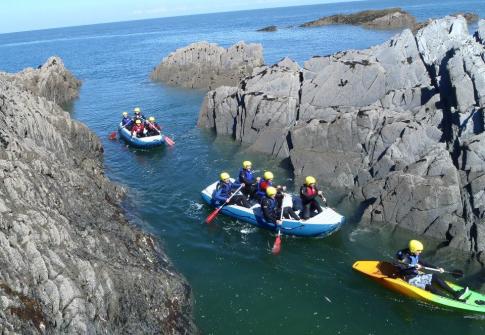 Rafting along the coast